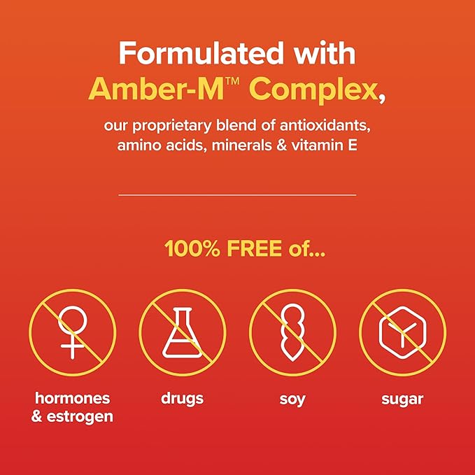 Amberen: Safe Multi-Symptom Menopause Relief. Clinically Shown to Relieve 12 Menopause Symptoms: Hot Flashes, Night Sweats, Mood Swings, Low Energy and More, 3 Month Supply