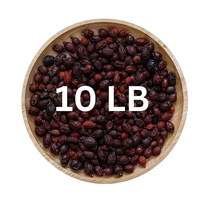 Super Large Value Pack 10 LB โ Organic Dried Rosehip Fruit โ Organic Rose Hips Whole (Rosa Canina) - Rich in Vitamin C, Antioxidants, & Immune Support โ 100% Natural & Pure