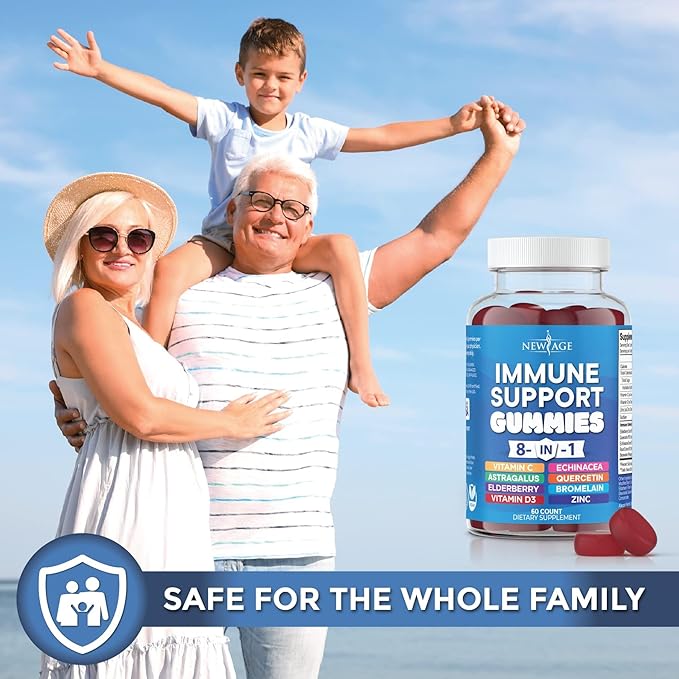 8 in 1 Immune Support Booster 50mg, Vitamin 5000 IU, B6, Echinacea (8 in 1 Gummies 1))