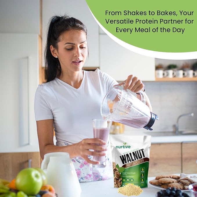 Walnut Protein Powder Omega-3 & 20 Servings (16 oz 454 g)