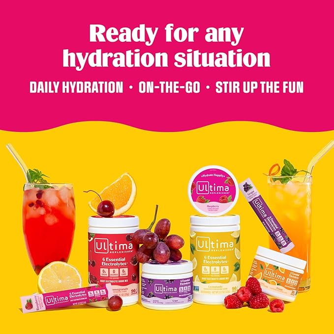 Ultima Replenisher Daily Electrolyte Powder Drink Mix – Passionfruit, 90 Servings – Hydration Powder with 6 Key Electrolytes and Trace Minerals – Keto Friendly, Non-GMO and Sugar-Free