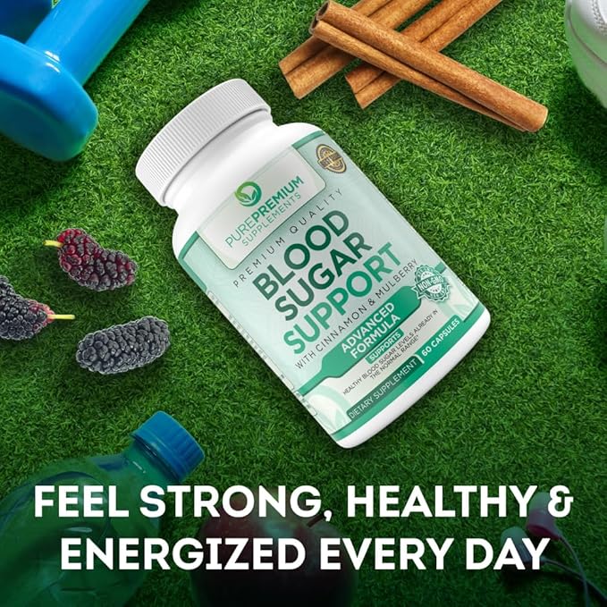 PurePremium Normal Blood Sugar Support Supplement-Cinnamon E-60 Count