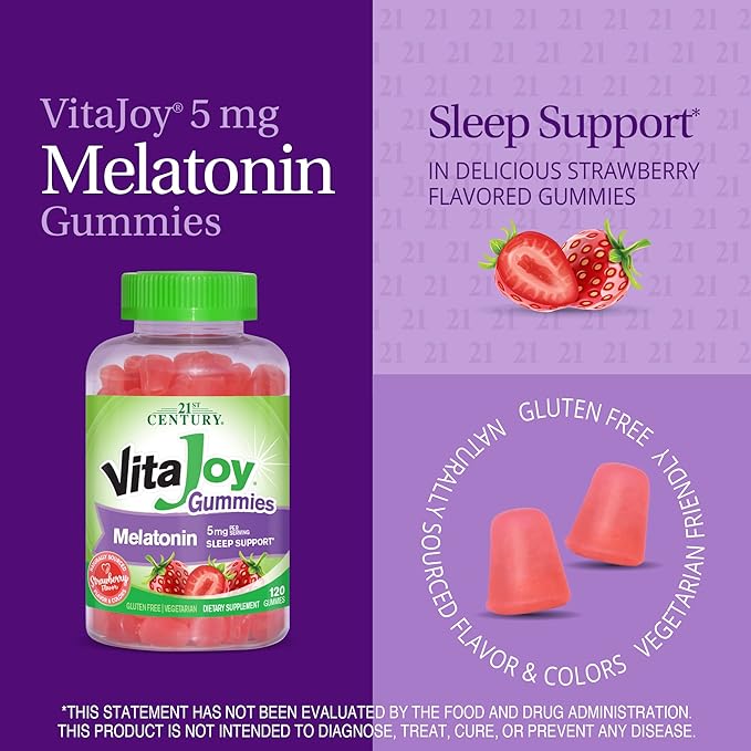 21st Century Vitajoy Melatonin Gummies, Multi, 120 Count