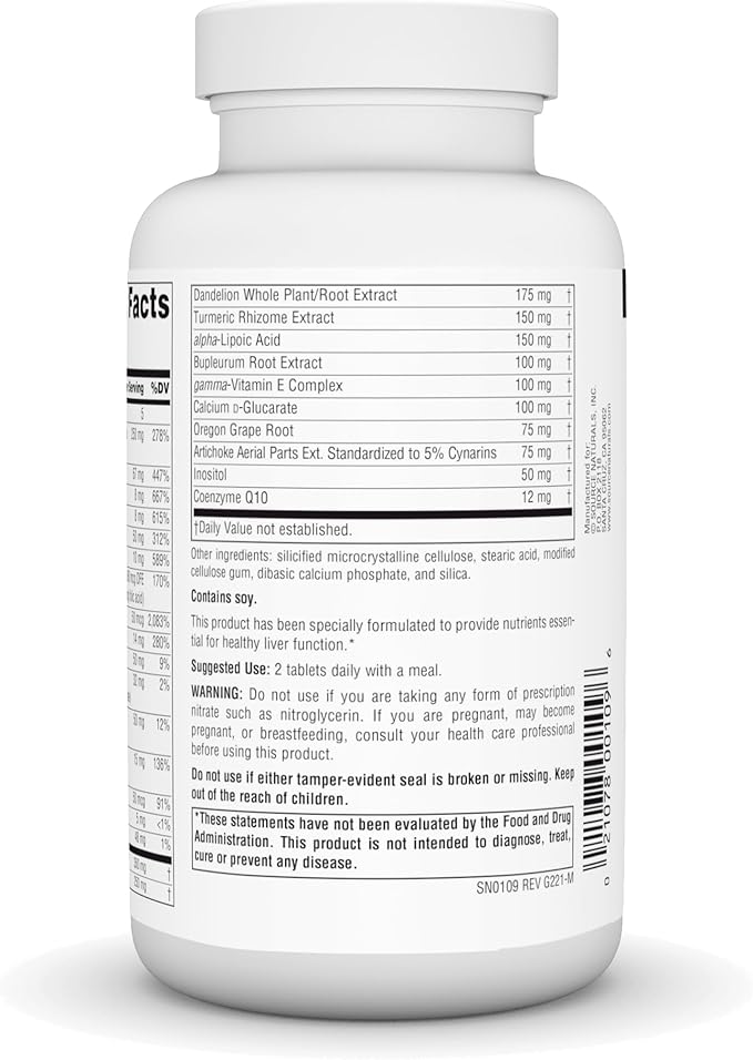 Source Naturals Liver Guard, with Silymarin, CoQ10, L-Cysteine 120 Tablets