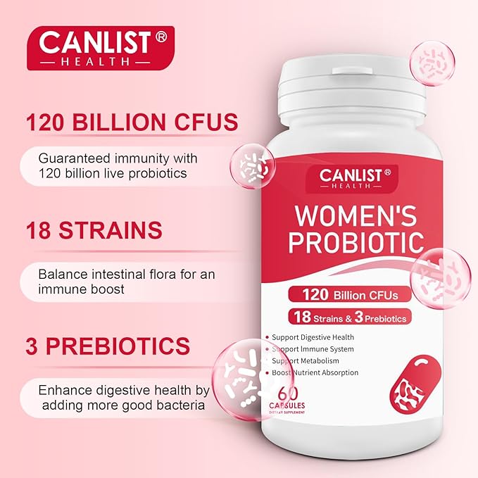 Women's Probiotics120 Billion CFUs 18 Strains 3 Prebiotics