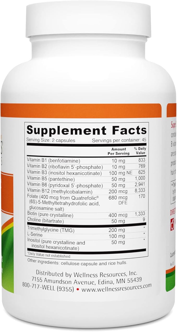 Wellness Resources Super Coenzyme B Complex (90 Capsules)