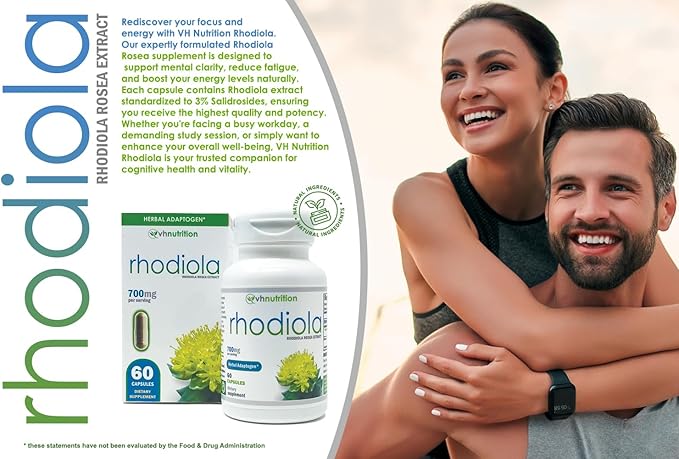 VH Nutrition RHODIOLA 3% Salidrosides 60 Easy-to-Swallow