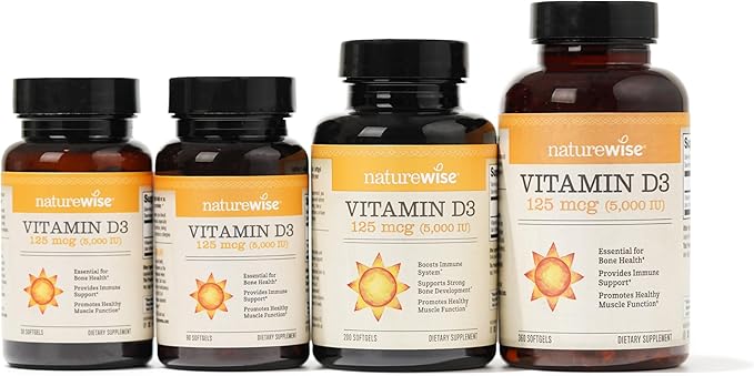 NatureWise Vitamin D3 5000iu (125 mcg) 200 Count