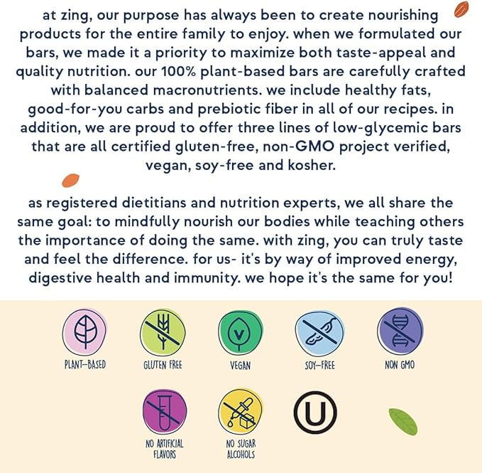 Zing Vegan Protein Bars Variety Pack - Top 6 Flavors, Gluten Free Nutrition Bars, High Protein & Fiber, Soy Free, Dairy Free Plant Based Protein, Kosher, Low Sugar, No Sugar Alcohols - 12 count
