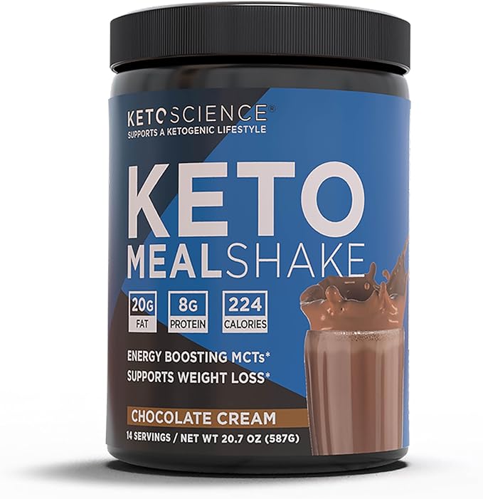Keto Science Ketogenic Meal Shake Chocolate (14 servings), 20.49 Oz