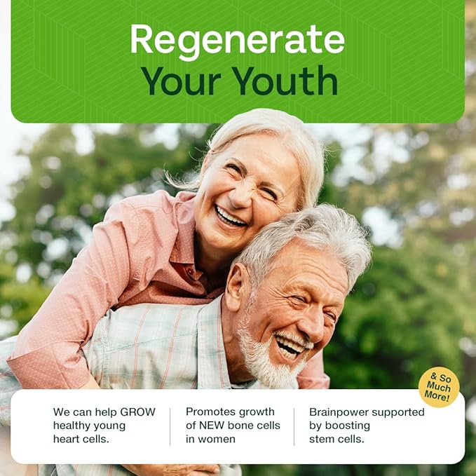 Stem Cell Restore - Regenerative Healing - Healthy Aging Reset - Brain and Cognitive Support - Cartilage, Heart and Kidney Repair - Organic Tibetan Sea Buckthorn (2 Bottles, 120 Count)