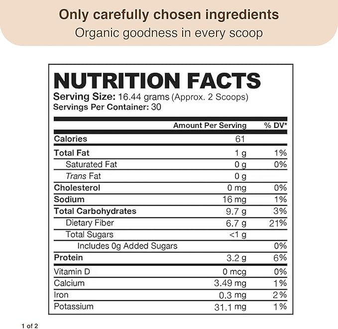 Detox Organics Chocolate Superfood Powder – Cleanse and Detox Smoothie Mix Supplement with Organic Greens Blend, Digestive Enzymes, Immune Support, Bloating Relief, Vegan, Low-Carb (30 Servings)