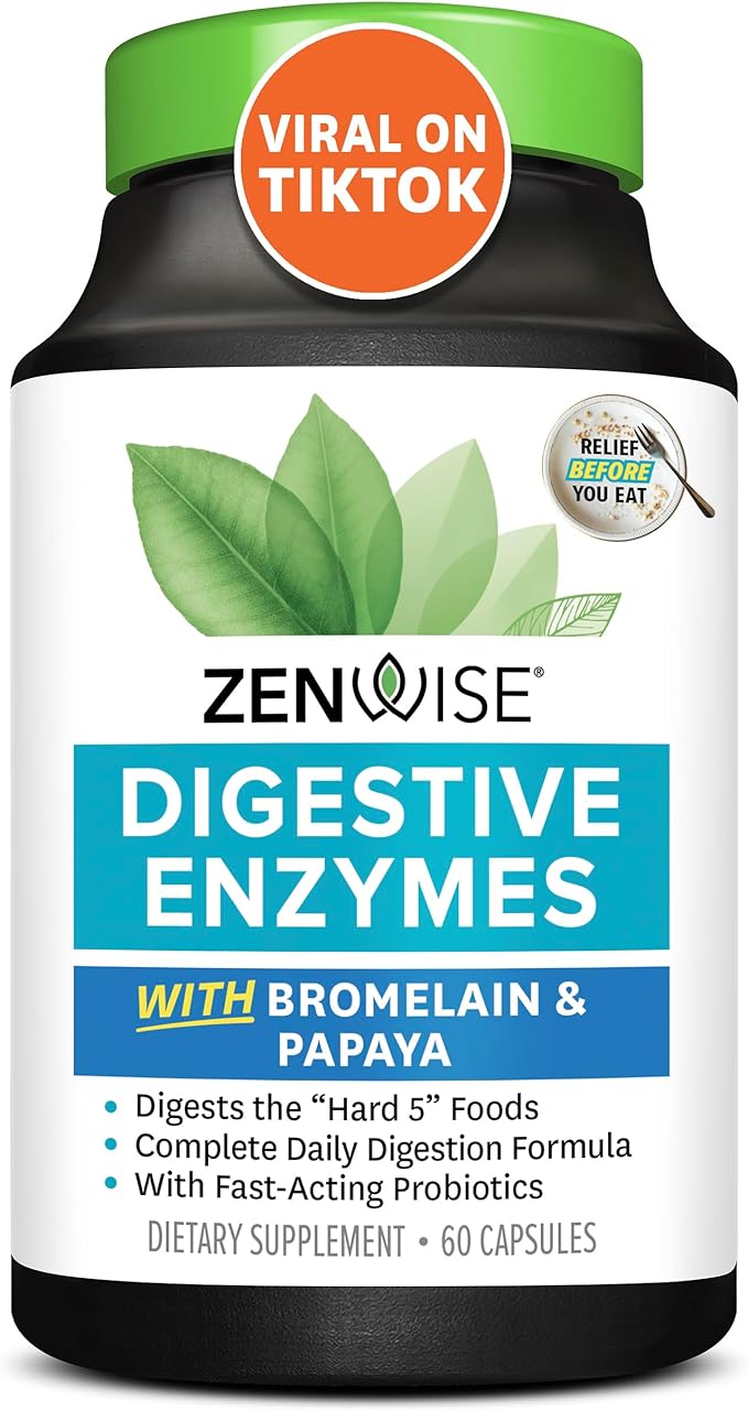Zenwise Health Digestive Enzymes for Gut Health -60 CT