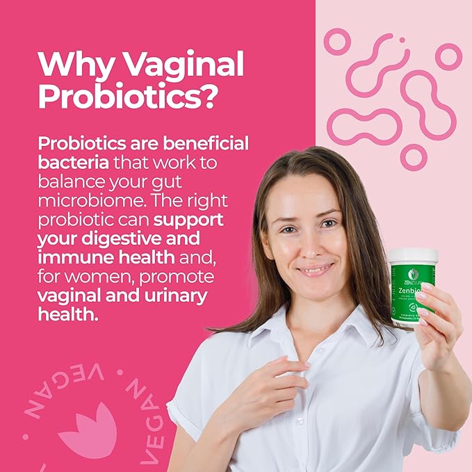 ZENZSUAL Zenbiotic Probiotics for Women – Supports Vaginal Health, pH Balance, Odor Control, Digestive Wellness, Hormone Balance, and Immune Function – 25 Billion CFU