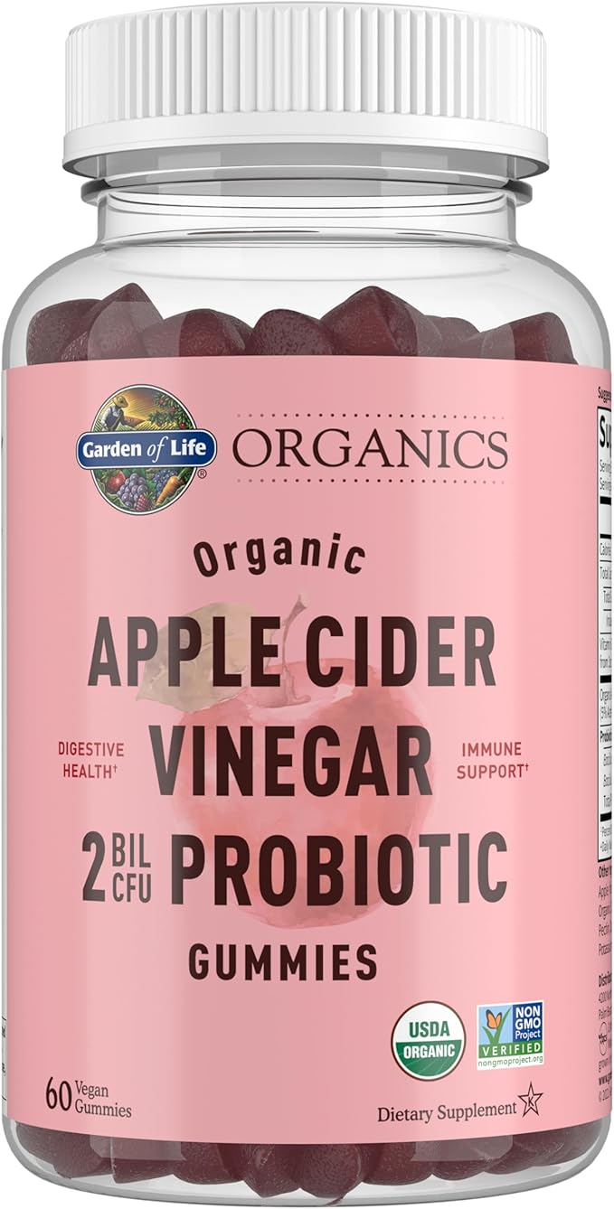Garden of Life Apple Cider Vinegar 2 Billion B12-60 Vegan,