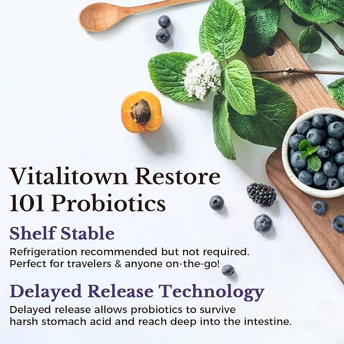 VITALITOWN Probiotics 101 Billion CFUs, 24 30 Caps