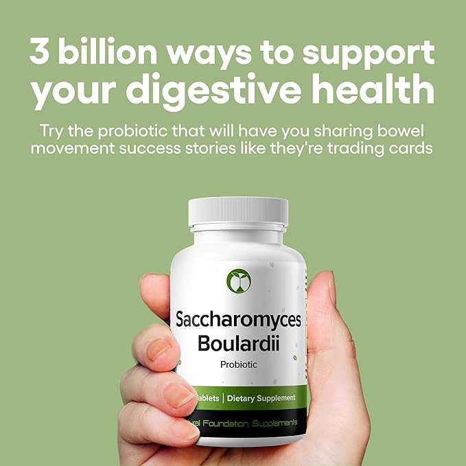 Saccharomyces Boulardii Probiotic Supplement 240 Tablets 3 Billion CFU Probiotics for Men & Women Supports Intestinal Digestive & Gut Health Made in The USA (240, Saccharomyces Boulardii)