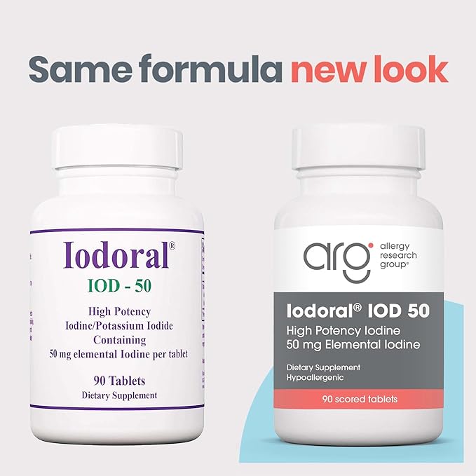 Optimox Iodoral 50 mg Supplement - Potassium Iodide Tablets, High Potency Iodine Tablets, Iodine Supplements for Thyroid Support, Daily Vitamins and Minerals, Lugol's Iodine Solution - 90 Count