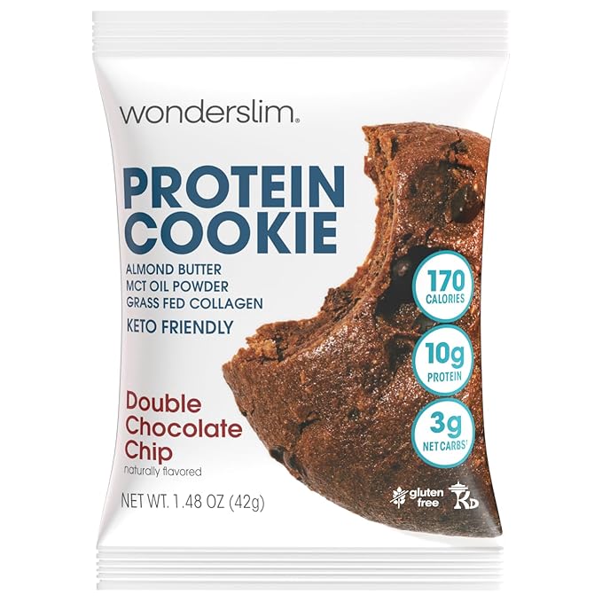 Wonderslim Protein Cookie, Variety Pack, Keto friendly, Low Carb, Gluten Free (7ct)