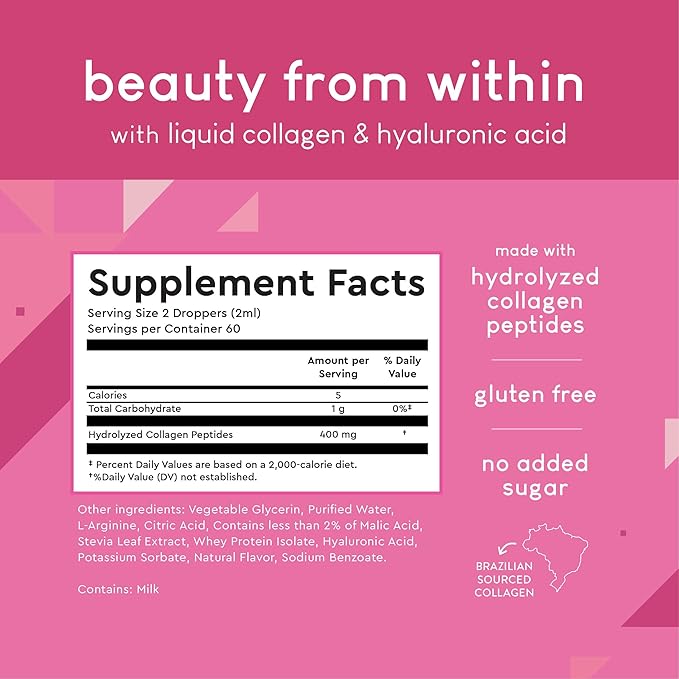 360 Nutrition Liquid Collagen + Hyaluronic 4 fl 60 Servings