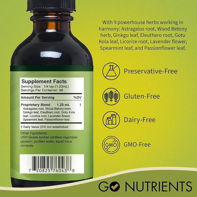 Go Nutrients Adrenal Edge Stress Relief 2.0 oz. 48 Servings