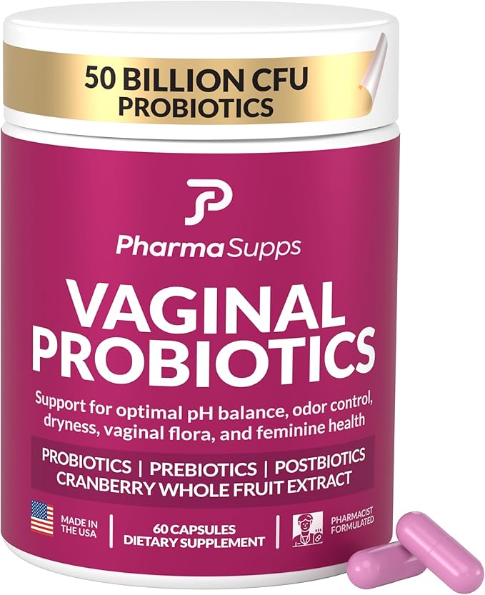 Women’s Probiotic for Vaginal Health | 50 Billion CFU with Probiotics, Prebiotic, Postbiotics & Cranberry for pH Balance, UTI Support, Yeast, Gut Health, Odor, Dryness & Feminine Comfort