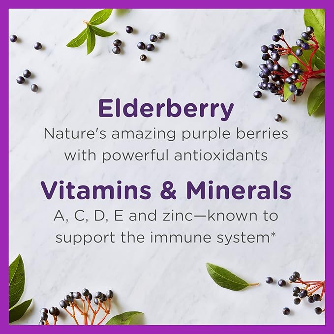 Zarbee's Children's Elderberry Immune Support Gummies 70 Count