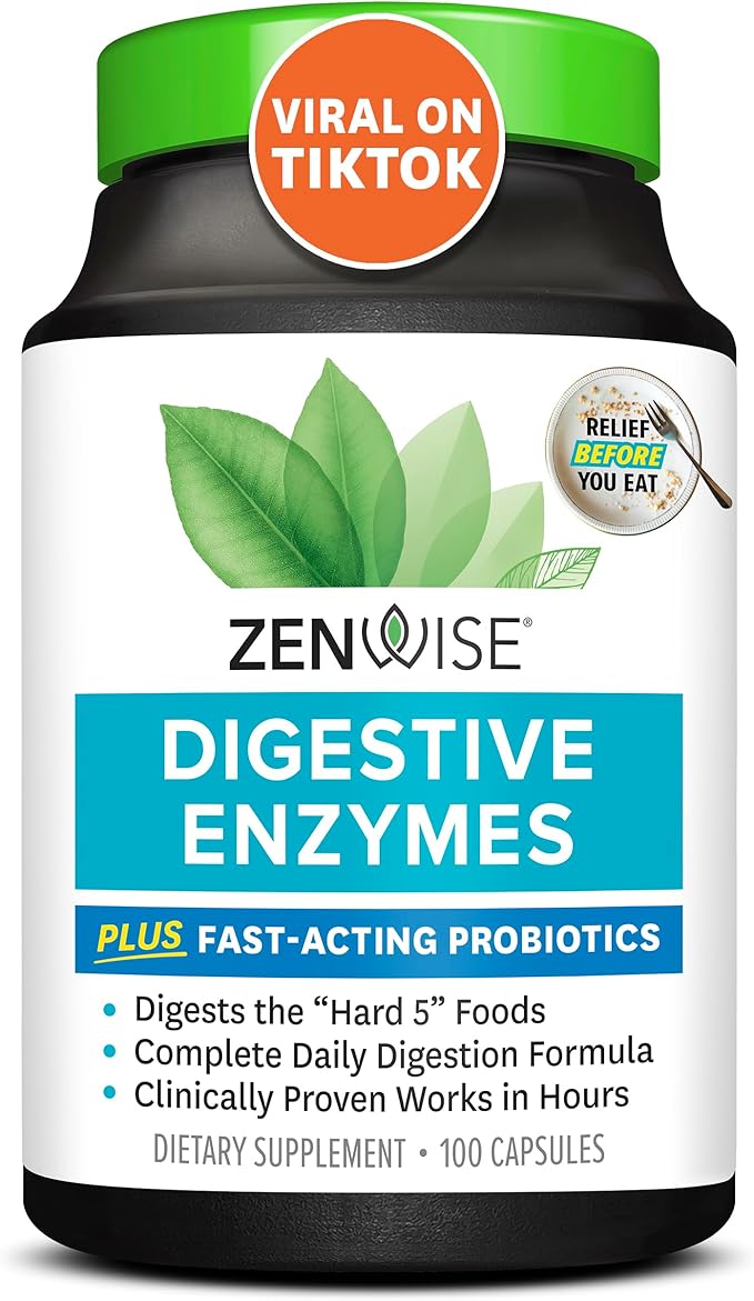 Zenwise Health Digestive Enzymes for Gut Health -100 CT