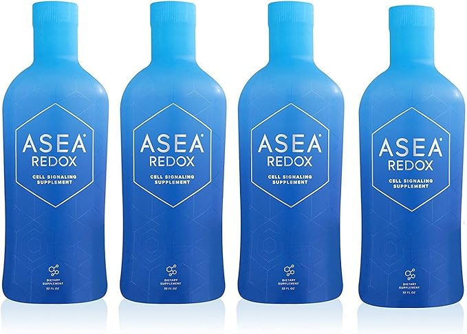 ASEA Redox Cell Signaling Supplement - Cellular Energy & Heart Supplements for Men and Women - Hormonal Balance & Energy Booster for Women and Men for Vibrant Age-Defying Living (Four 32oz Bottles)