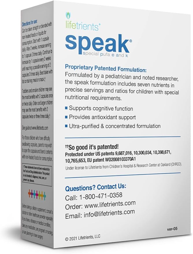 – Speak Softgels – 60 Softgels Omega-3, Vitamin