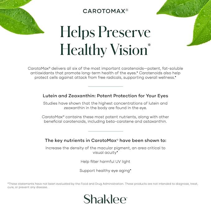 Shaklee - CarotoMax: Advanced Eye Health 6 Key 90 Softgels