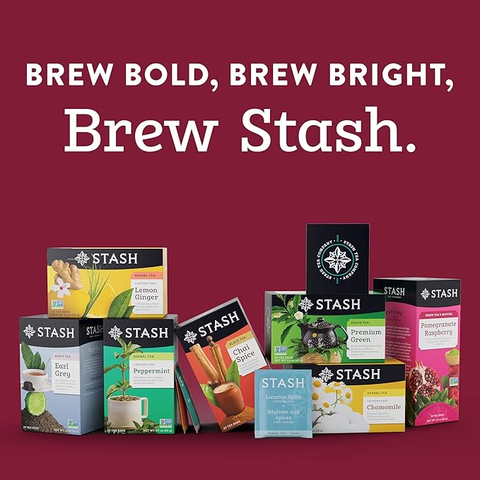 Stash Tea Decaf Chocolate Hazelnut Black Tea - Decaf, Non-GMO Project Verified Premium Tea with No Artificial Ingredients, 18 Count (Pack of 6) - 108 Bags Total