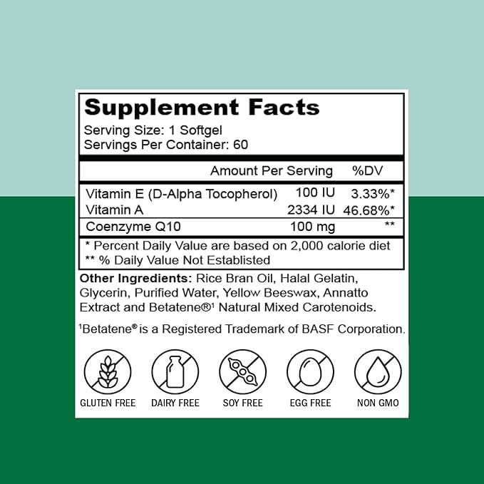 Zaytun CoQ10 Highly Absorbable, Heart Health 60 Mini