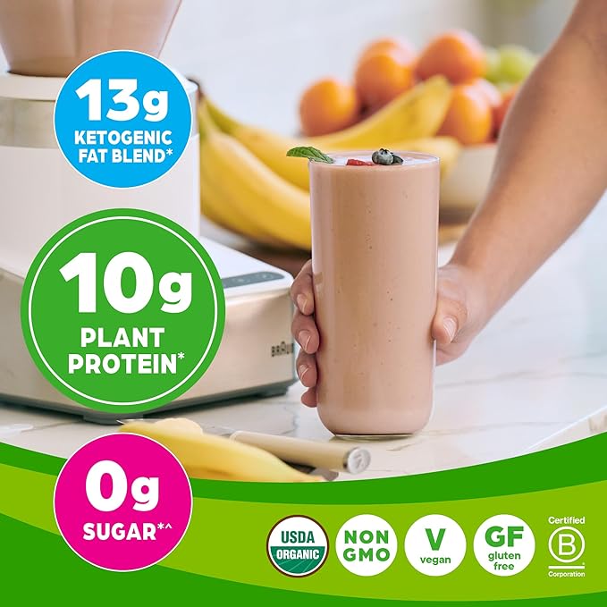 Orgain Organic Keto Vegan Protein Powder, Chocolate 10g Plant 0g Sugar*, 0.97lb