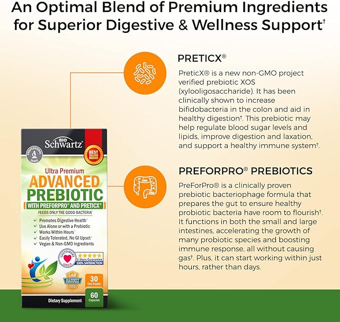 Prebiotics for Advanced Gut Health 60 Capsules