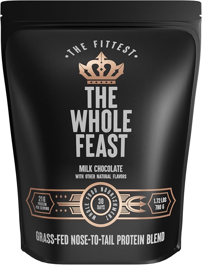 The Fittest Whole Feast Beef Protein Powder 14g Collagen, 21g Total
