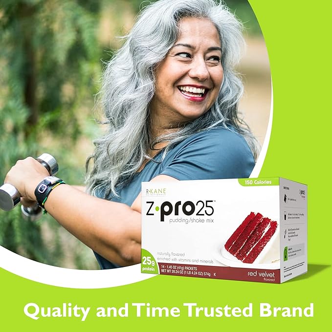 Z-Pro Red Velvet Protein Drink Mix 25g Protein 14 Packets