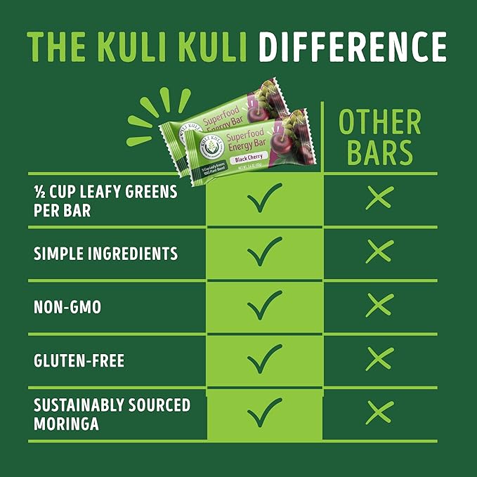 Kuli Kuli Moringa SuperFood Energy Bar, 1.6 Ounce