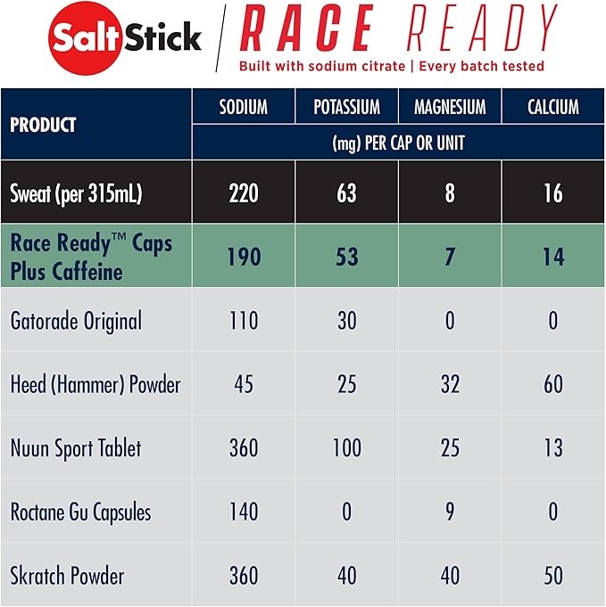 SaltStick Electrolytes with Caffeine D3 - 100 Count