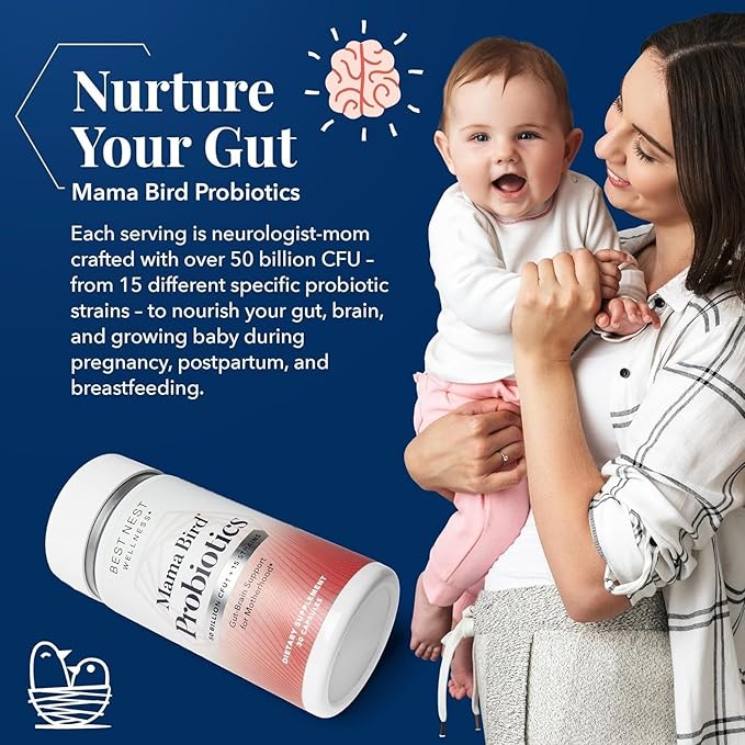 Best Nest Wellness Mama Bird Probiotics 50 Billion 30 Capsules