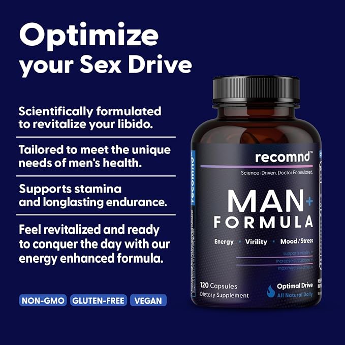 | Man+ Formula | Male Boost Supplement for Increased Energy, Prostate Health | Essential Vitamins Support