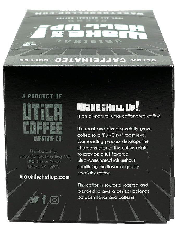 Wake The Hell Up! Ultra-Caffeinated Dark Roast Single Serve Coffee Pods | 12 CT, 2.0 Compatible
