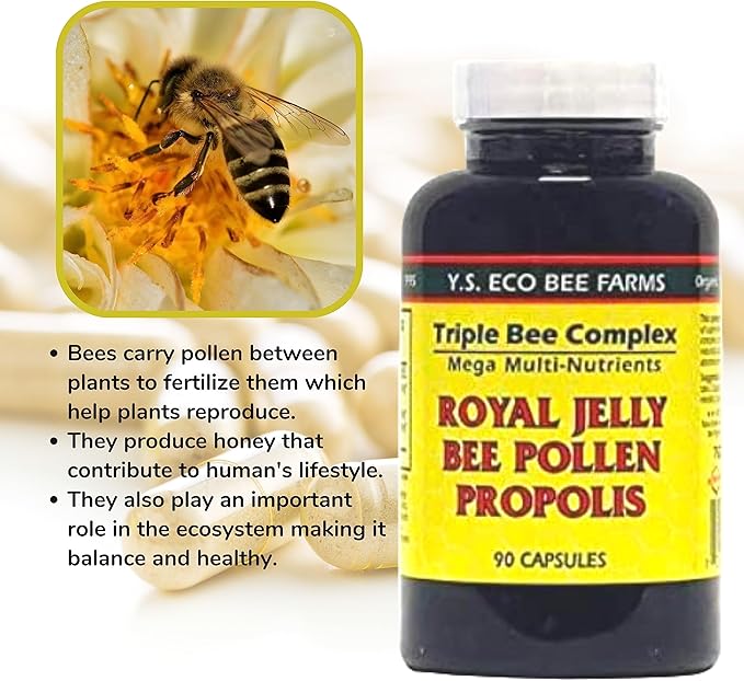 YS Organics Triple Bee Complex, Royal 90 Capsules