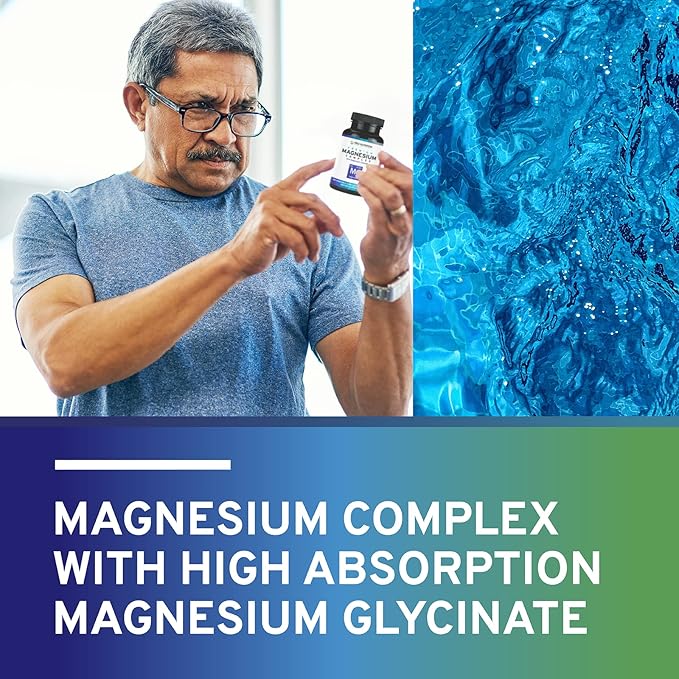 Trio Nutrition Magnesium Complex 90 Day Supply 420 mg | Natural Calm, Relax, Stress Relief, and Muscle Recovery |Magnesium Glycinate Supplement with Vitamin B6 for Rapid Absorption*