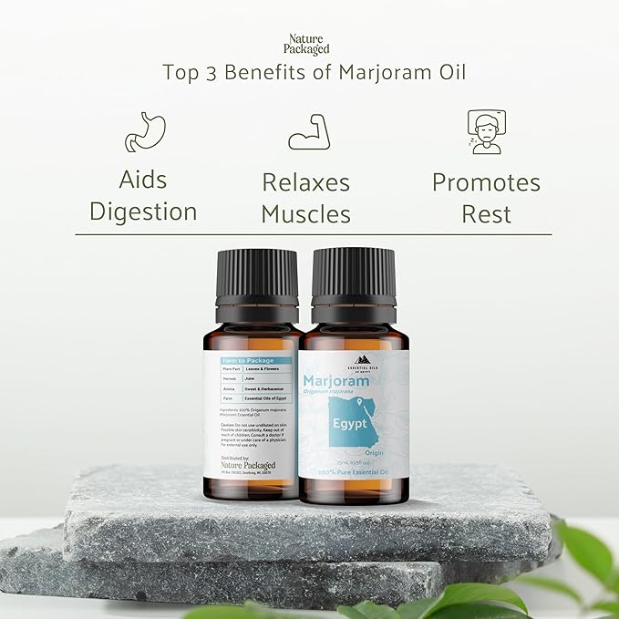 Marjoram Essential Oil - Direct from Essential Oils of Egypt- Pure Essential Oils as Scented Oils for Home or Essential Oils for Candles| 100% Pure Therapeutic Grade (15ml)