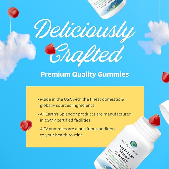 Earth's Splendor Apple Cider Vinegar Gummies 30 Count