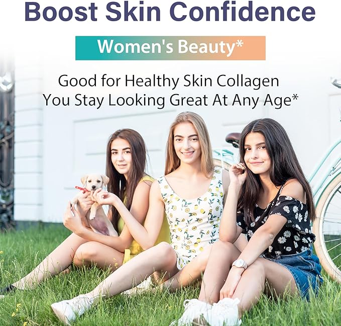 Beauty Probiotics for Women, Collagen Boost with 3-in-1 Complete Prebiotics, Postbiotics & Probiotics for Hair, Skin, Nails & Vaginal Health - 65 Billion CFU, Ceramides, Resveratrol & CoQ10, 60 Caps