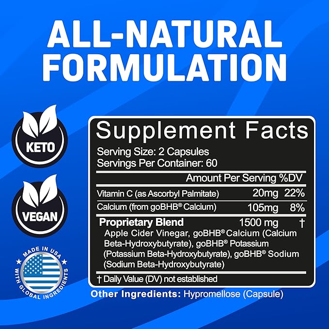 Herbtonics GLP-1 Weight Loss Supplement - Appetite Suppressant Apple Cider Vinegar Capsules - Weight Loss Pills for Women & Men - Fat Burner & Metabolism Support | 120 Keto ACV Capsules