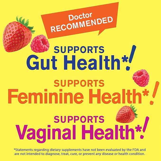 25 Billion Probiotics for Women Cranberry and D-Mannose Gummies (2 Pack) - Vaginal and Gut Health, Digestive Support, and Feminine Health - Womens Probiotic with 12 Strains - 60 Gummies