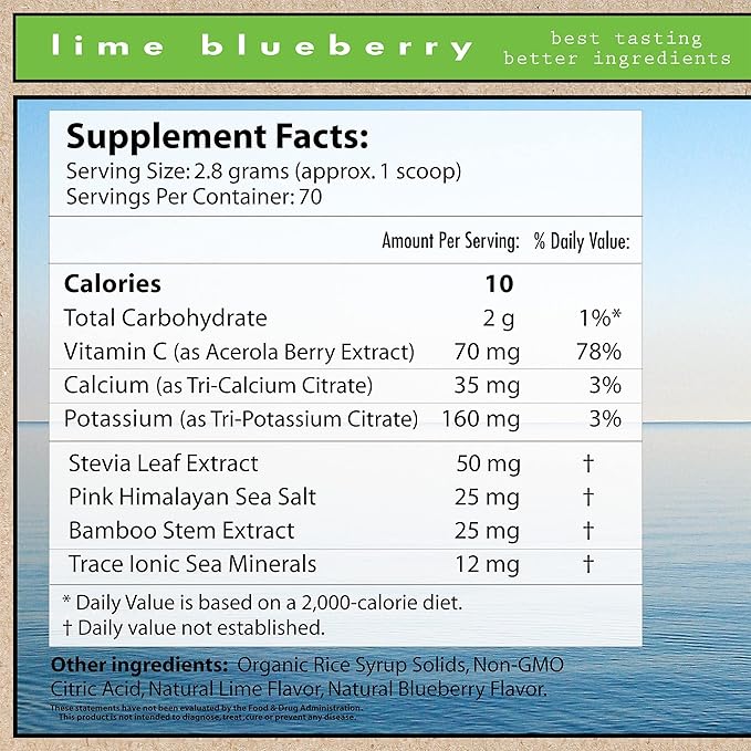 Superieur Electrolytes–Plant Based Electrolyte Supplement w/Sea (70 Servings)